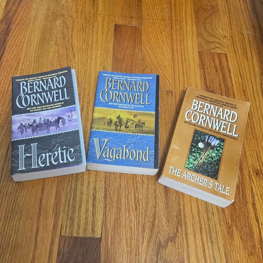 Bernard Cornwell LOT Heretic Vagabond The Archer's Tale ~ Paperback